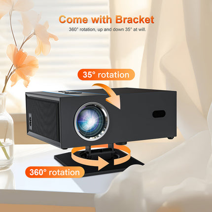 Full HD 1080P Smart Projector with Auto Focus, Android 11, WiFi, Bluetooth & Adjustable Stand