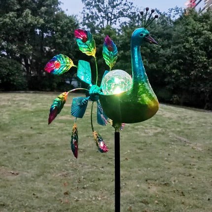 Solar LED Metal Wind Spinner – Weather-Resistant Outdoor Garden Ornament, 200cm