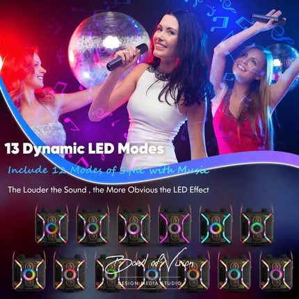 Rechargeable All-in-One Bluetooth Karaoke Microphone Speaker for Home and Outdoor Use