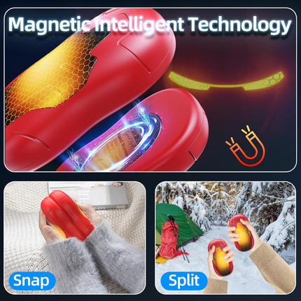 Portable Rechargeable Hand Warmer 4-Sided Heating 10000mAh with Power Bank Function