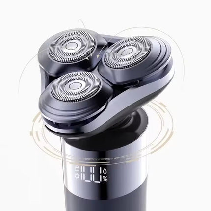 Compact Cordless Electric Shaver with 3D Floating Rotary Head