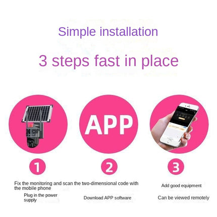 Wireless 6MP PTZ Solar Surveillance Camera with Dual Lenses, 8W Charging Panel & Smart Night Monitoring