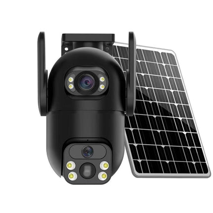 Solar 4G PTZ Security Camera 4MP with Dual View, Long-Life Battery & Full Rotation Control
