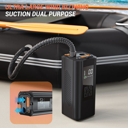 Compact Car Power Bank with Jump Starter, Air Pump & LED Display