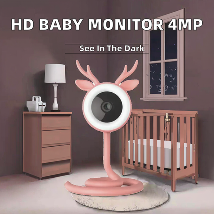 Smart Indoor WiFi Camera HD 720p with Two-Way Audio Night Vision and App Control Pink