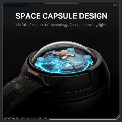 Rechargeable Over-Ear Gaming Headset 2.4G Bluetooth Wired 50mm Black