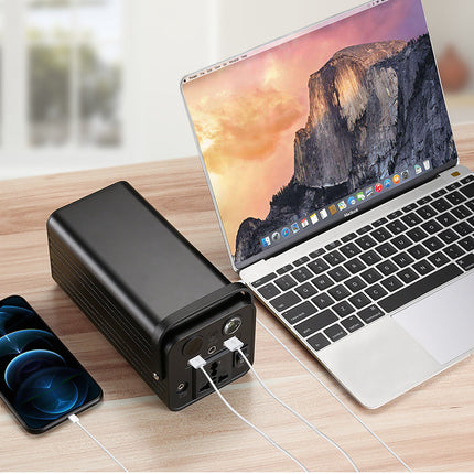 Rechargeable Portable Power Station with USB Charging and LED Emergency Light