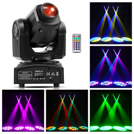 60W LED Moving Head Light with 8 Gobos, RGBW Colour Effects & Remote – DJ, Party & Stage Lighting