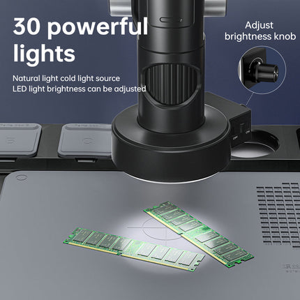 7” Portable Digital Microscope with Rechargeable Battery, Full HD Recording & High-Resolution Camera