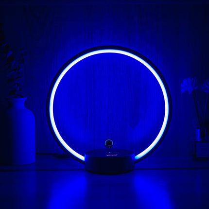 Levitating Circle LED Table Lamp with Touch Control & Soft Warm Glow