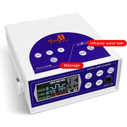 Ionic Detox Foot Spa with Massage and Infrared Waist Belt for Full-Body Wellness
