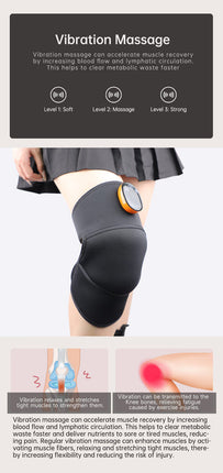Cordless Heated Knee Pad with LED Therapy and Adjustable Vibration Massage