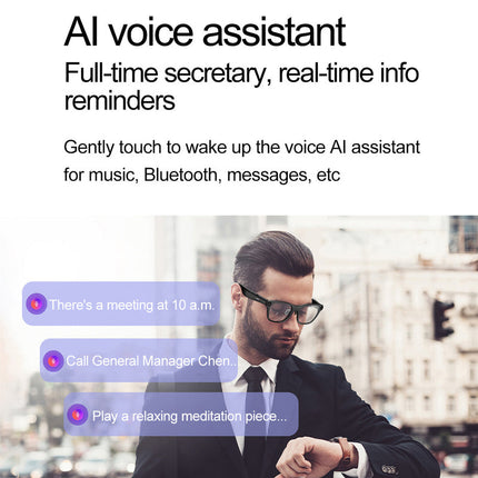Smart Glasses with Bluetooth Noise-Cancelling Mic AI Features & LED Visibility