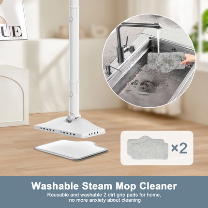 Slim Steam Mop Cleaner for Hard Floors – Lightweight, Quick Steam Sanitising, Easy Storage
