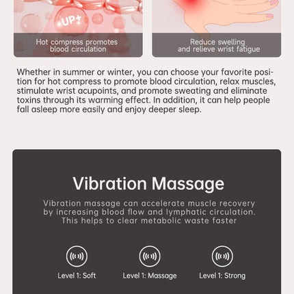 Cordless Heated Eye Massager with LED Light Therapy and 3 Vibration Modes – Black