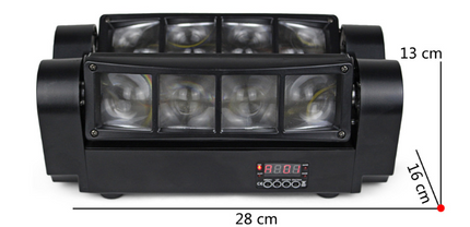 Portable RGBW DJ Party Light with 540° Pan and Dual Tilt