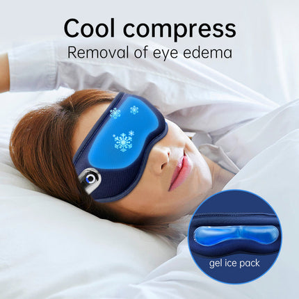 Portable Eye Massager with Heat, Cooling, Vibration, and Adjustable Strap