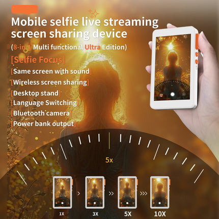 Lightweight Vlog Monitor Screen for Smartphones with Adjustable Brightness