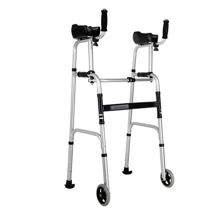 Portable Folding Walker with Wheels and Seat for Easy Mobility