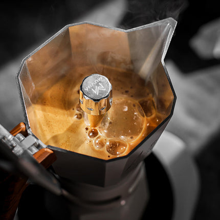 Premium 2-Cup Espresso Moka Brewer with Dual Pressure System and Cool-Touch Grip – Black