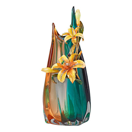 Modern Lily Design Ceramic Vase 30cm Porcelain Tabletop Decorative Flower Holder