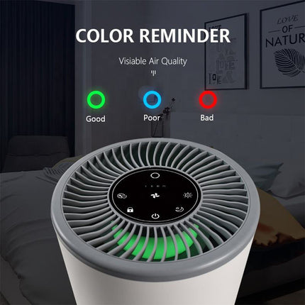 Portable 24W Air Purifier 200m³/h Airflow for Bedroom Office White