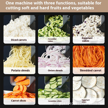 Commercial Electric Food Processor 200W with Stainless Steel Bowl and Large Feed Chute