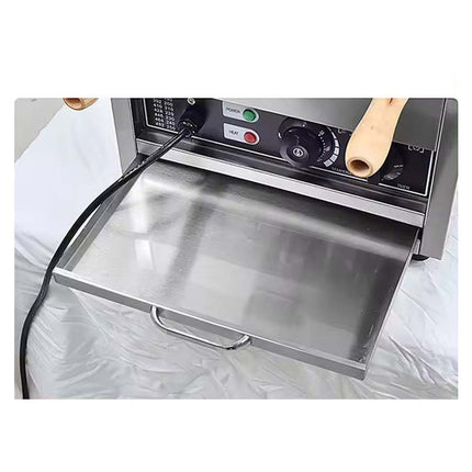 Commercial 4-Grid Coin Waffle Maker 4000W Stainless Steel Non-Stick Plates