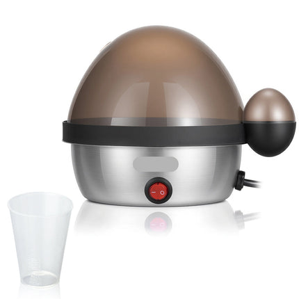 Electric 7-Egg Cooker & Boiler 350W Automatic Egg Steamer with Stainless Steel Housing