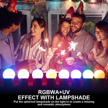 Portable RGBWA UV LED Par Light 6x18W Rechargeable Battery for Events Venues