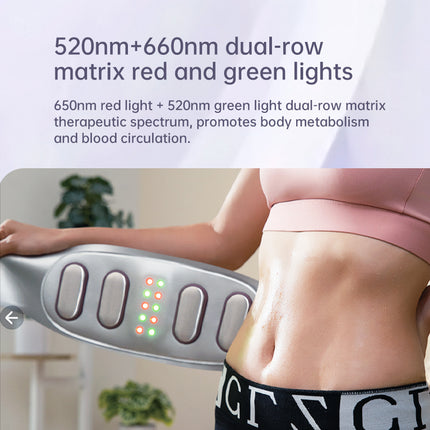Rechargeable Cordless EMS Waist Massage Belt with Warm Compress and Adjustable Intensity