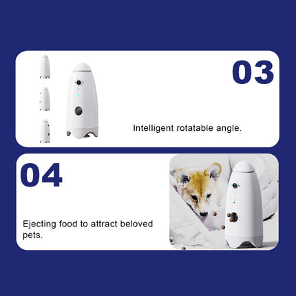 Automatic Pet Food Dispenser with HD WiFi Camera & 2-Way Audio for Cats and Dogs