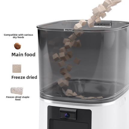 Automatic Pet Feeder 5L with Camera, App Remote Control & Two-Way Video Call for Cats and Dogs