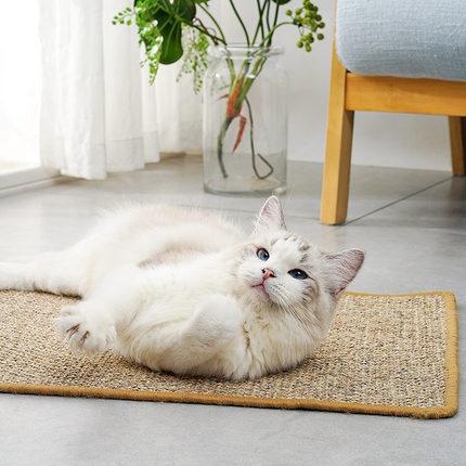 Extra Large Natural Sisal Cat Scratching Mat 140 x 200cm Durable Scratch Rug