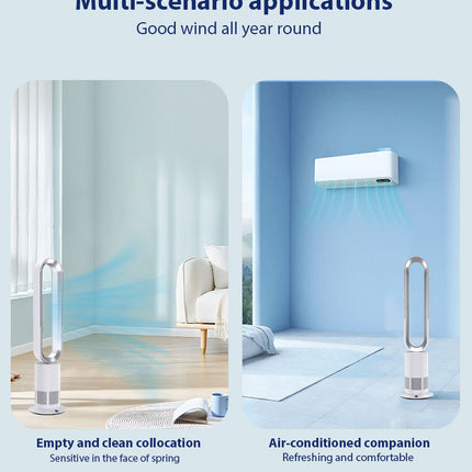 41-Inch Tower Fan with 1-10 Speed Levels, 80° Oscillation and 360° Air Outlet Rotation