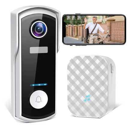 Cordless Smart Video Doorbell with HD Night Vision, PIR Motion Alerts, Cloud & Micro SD Storage