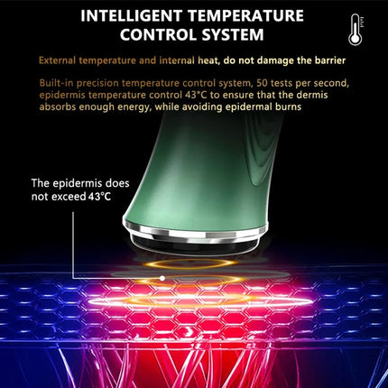 Portable Cordless Facial and Eye Massage Device with Red LED