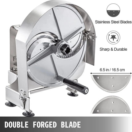 Heavy-Duty Manual Stainless Steel Vegetable Chopper for Fast Food Prep