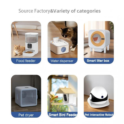 Dual-Camera Smart Automatic Pet Feeder with LCD Display for Dogs & Cats