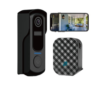 Wireless IP65 Waterproof Video Doorbell with PIR Motion Detection, Two-Way Audio & 5200mAh Battery