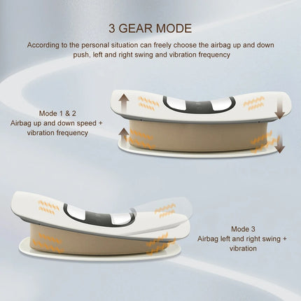 Portable Rechargeable Lumbar Support Cushion with Adjustable Inflation and Vibration