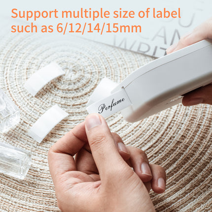 Portable Thermal Label Printer with 203 DPI Resolution for 12-15mm Self-Adhesive Labels