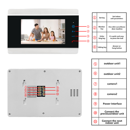 Smart Video Doorbell Intercom System with 10 Inch IPS Display, Tuya App, Night Vision & Weather Display