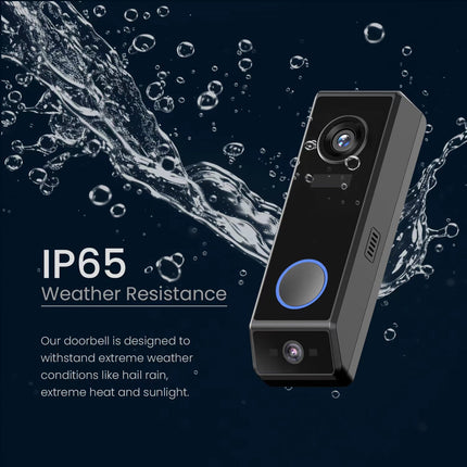5MP Dual Lens Wireless Video Doorbell Camera with 2-Way Audio, PIR Motion Detection & Night Vision