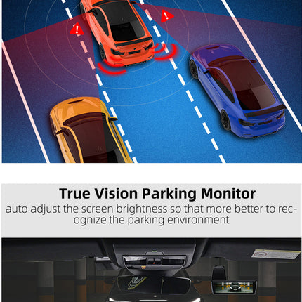 Triple Channel 4K Dash Camera with 2K Cabin & Rear Cameras, WiFi, G-Sensor and IPS Display