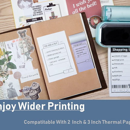 Portable Bluetooth Thermal Printer with 2200mAh Battery and 20mm/s Printing Speed