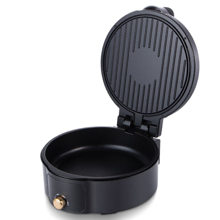 Portable Electric Grill Pan with Non-Stick Cooking Surface, 1400W Rapid Heating Countertop Cooker