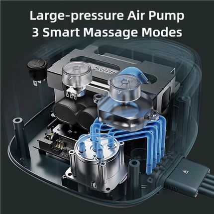 Cordless 360° Airbag Leg Massager with Smart Control Panel, Adjustable Compression & Heat Function