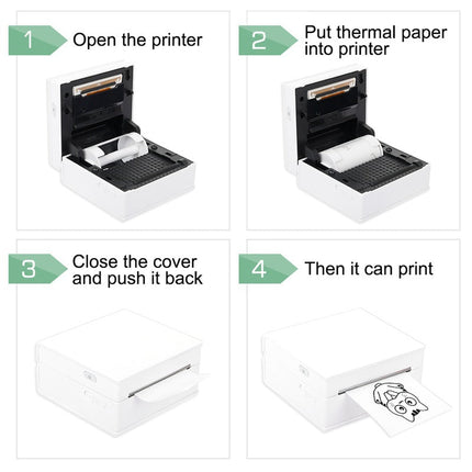Portable Bluetooth Thermal Label Printer with 1000mAh Battery, 203 DPI for 15/25/53mm Labels