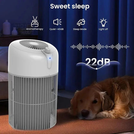 Pet Air Purifier with HEPA Filter & UV Sterilization for Pet Hair, Odors and Large Rooms up to 3000ft²